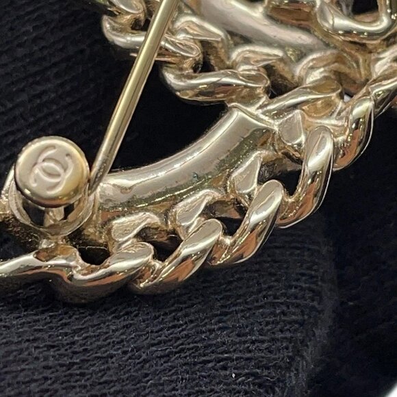 CHANEL CC Logo Rhinestone Brooch Metal/Rhinestone AB5612 - Picture 9 of 11